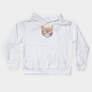 Swirly Cat Portrait Kids Hoodie